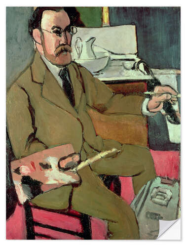 Självhäftande poster Self-portrait, 1918