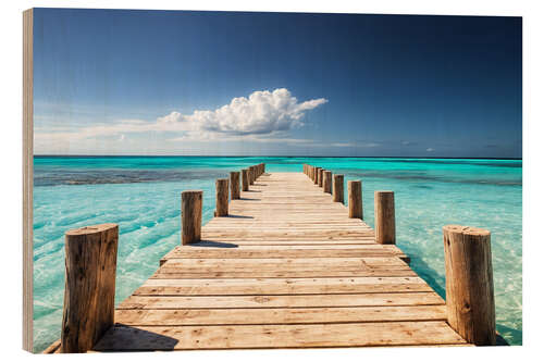 Wood print Island Pier