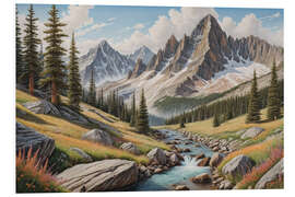 Hartschaumbild Berglandschaft