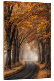 Tableau en bois Misty Morning - Mango Art
