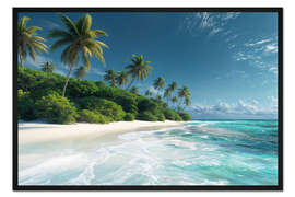 Gerahmter Kunstdruck Tropische Insel