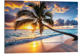 Stampa su plexi-alluminio Island Sunset