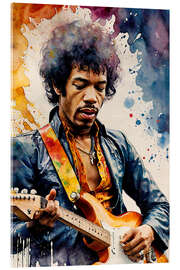 Akrylglastavla Jimi Hendrix