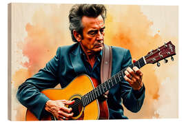 Cuadro de madera Johnny Cash - nobelart