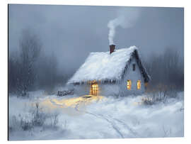 Alubild Stimmungsvolle Winterlandschaft