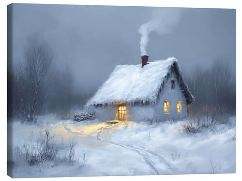 Canvastavla Moody winter landscape