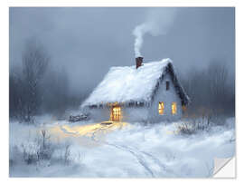 Vinilo para la pared Moody winter landscape