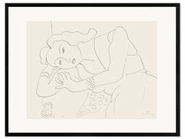 Gerahmter Kunstdruck Kopf einer Frau, 1941