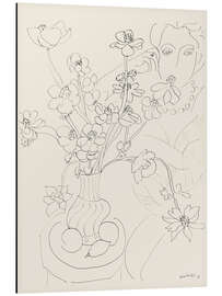 Alubild Studie für Anemonen und Frau, Harmony in Blue, 1937