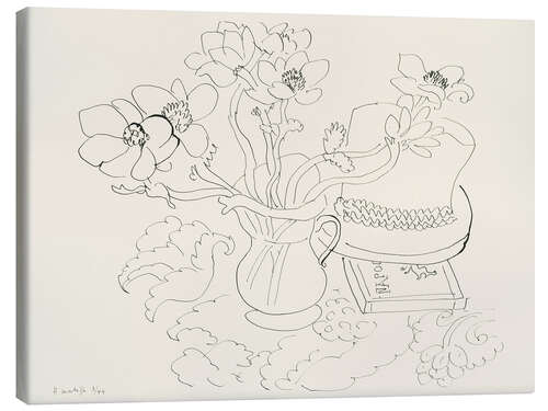 Canvas print Vase d'Anemones, 1944