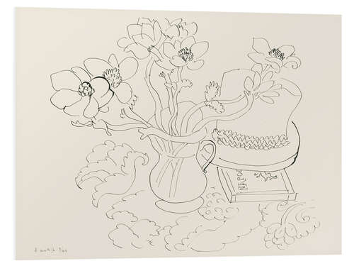 Hartschaumbild Vase d'Anemones, 1944