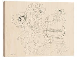 Holzbild Vase d'Anemones, 1944