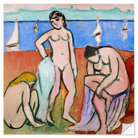 Sticker mural Trois baigneuses, 1907 - Henri Matisse