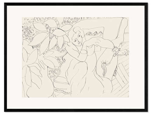Gerahmter Kunstdruck Sitzende Frau, 1941