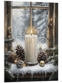 Akrylglastavla Christmas candle still life
