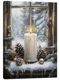 Canvas print Christmas candle still life - Olga Telnova