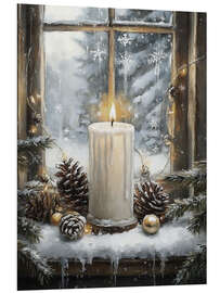 Cuadro de PVC Christmas candle still life