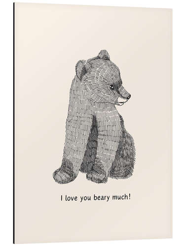 Cuadro de aluminio I love you beary much!