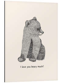 Cuadro de aluminio I love you beary much! - Ohkimiko