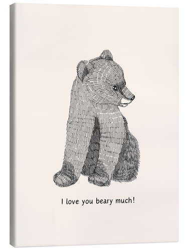 Canvas print I love you beary much!