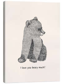 Lærredsbillede I love you beary much! - Ohkimiko