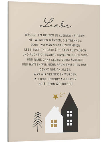 Obraz na aluminium Liebe gedeiht am besten...