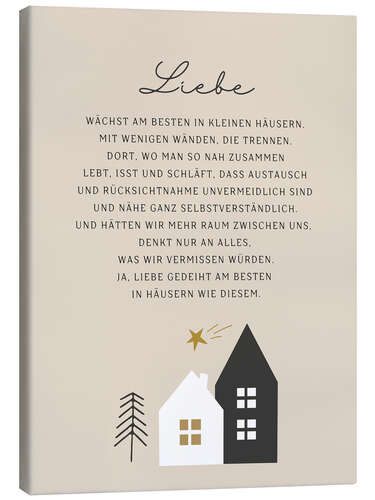 Tableau sur toile Liebe gedeiht am besten...