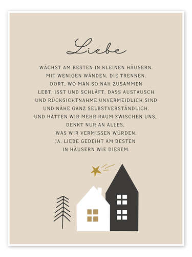 Poster Liebe gedeiht am besten...