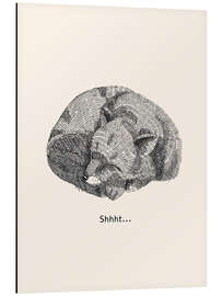 Magnettafel Shhht! - Schlafender Fuchs