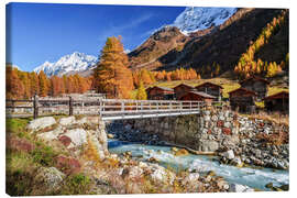 Lienzo Autumn in Lötschental, Valais, Switzerland - Achim Thomae