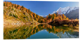 Acrylic print Alpine lake in Lötschental, Valais, Switzerland - Achim Thomae
