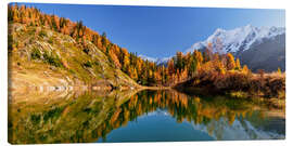 Lienzo Alpine lake in Lötschental, Valais, Switzerland - Achim Thomae