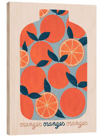 Tableau en bois Canning Oranges