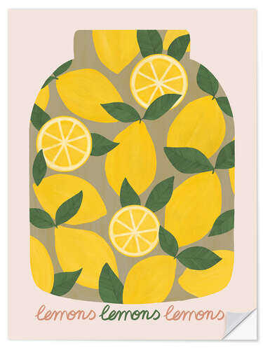 Vinilo para la pared Canning lemons