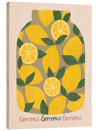 Wood print Canning lemons
