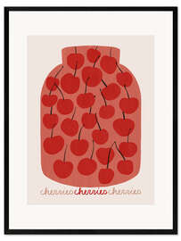 Gerahmter Kunstdruck Canning cherries