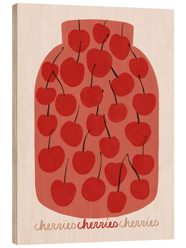 Tableau en bois Canning cherries