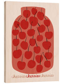 Tableau en bois Canning cherries