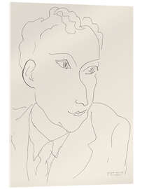 Acrylglasbild Porträt von Louis Aragon, 1943