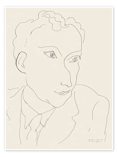 Poster Portrait of Louis Aragon, 1943