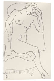Tableau en verre acrylique Femme nue dans un fauteuil, 1924 - Henri Matisse