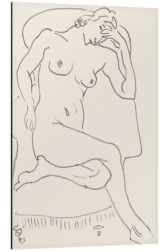 Cuadro de aluminio Naked Woman in an Armchair, 1924