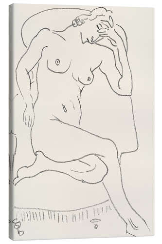 Leinwandbild Nackte Frau im Sessel, 1924