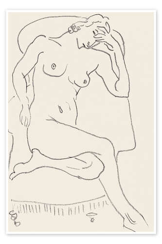 Poster Naked Woman in an Armchair, 1924