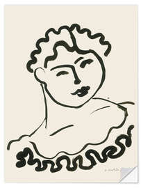 Wandsticker Büste einer Frau (Tati), 1947