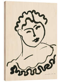 Holzbild Büste einer Frau (Tati), 1947