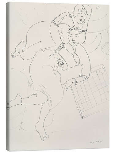 Leinwandbild Odalisken mit Schachbrett, 1928
