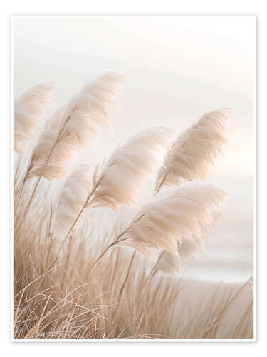 Póster Pampas Grass Poetry by the Sea