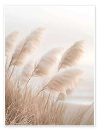 Wall print Pampas Grass Poetry by the Sea - Melanie Viola