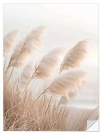 Sticker mural Pampas Grass Poetry by the Sea - Melanie Viola